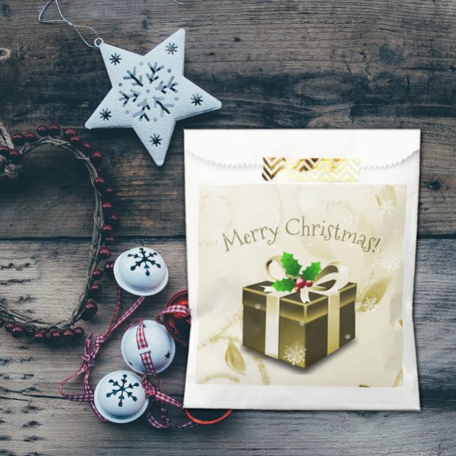 Gold Christmas Gift Favor Bags (Gold Christmas Gift Favor Bags)