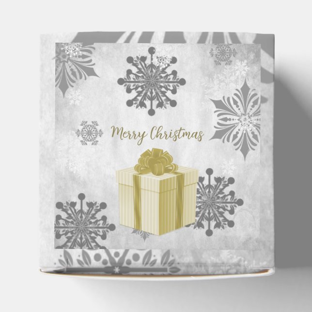 Gold Christmas Gift Favor Box (Top)