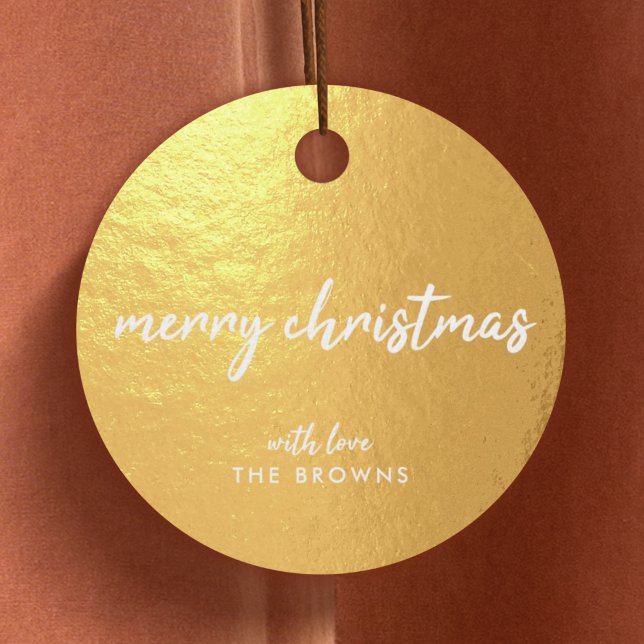 Gold Christmas Gift Tags | Holiday Metallic Foil (Creator Uploaded)