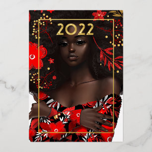 Gold Christmas Holiday Card