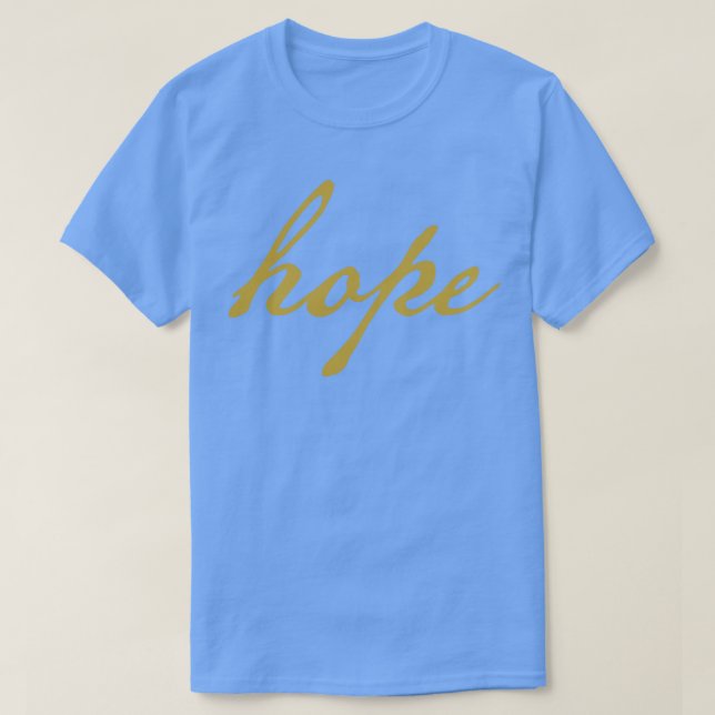 Gold Christmas Hope Minimal Typography T-Shirt (Design Front)