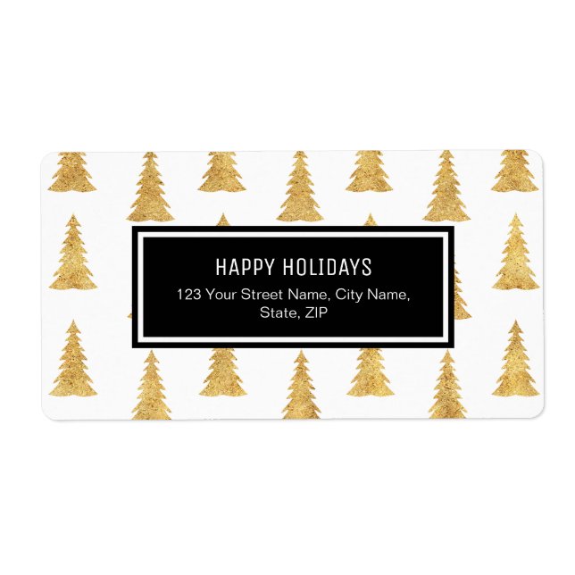 Gold Christmas Label (Front)