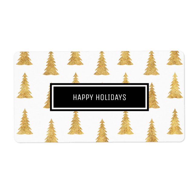 Gold Christmas Label (Front)