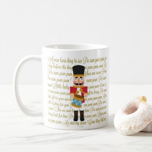 Gold Christmas Little Drummer Boy Coffee Mug