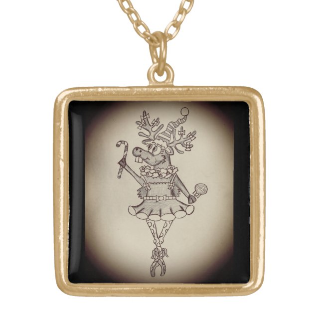 Gold Christmas Necklace (Front)