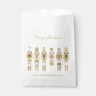 GOLD CHRISTMAS NUTCRACKER FAVOR BAG