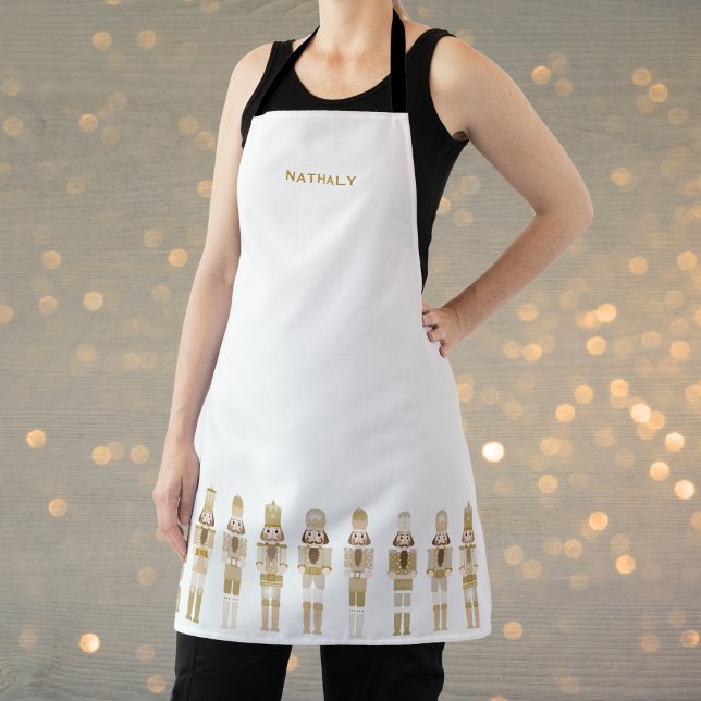 GOLD CHRISTMAS NUTCRACKERS APRON (Creator Uploaded)