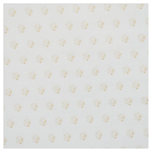 Gold Christmas Ornaments Pattern Fabric