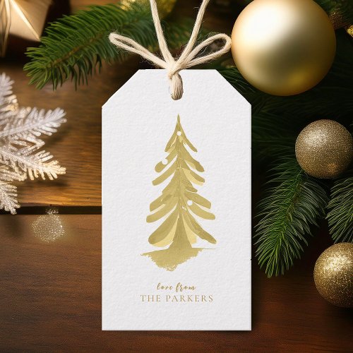 Gold Christmas Pattern10 ID1009 Gift Tags