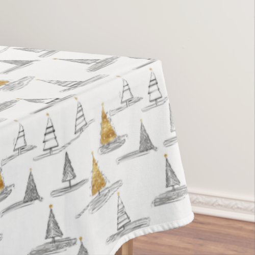 Gold Christmas Pattern5 ID1009 Tablecloth