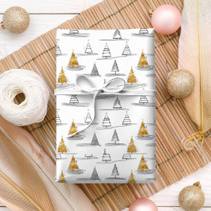 Gold Christmas Pattern#5 ID1009 Wrapping Paper