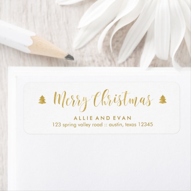 Gold Christmas Pines Label (Insitu)