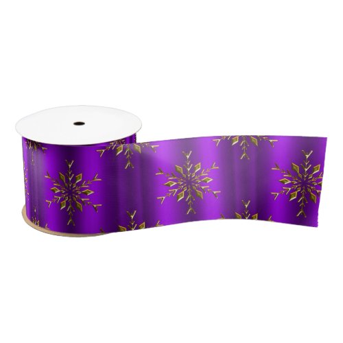 Gold Christmas Stars on Purple