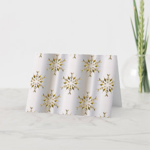 Gold Christmas Stars on Silver Card