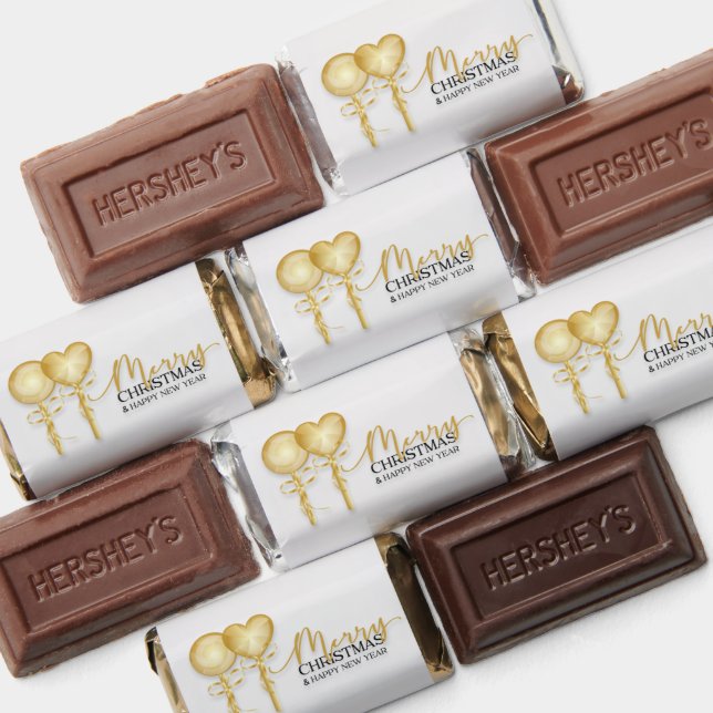 Gold Christmas Sweets and Bows Candy Wrapper Hershey's Miniatures (Assorted)