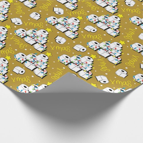 Gold Christmas Toilet Paper Pattern