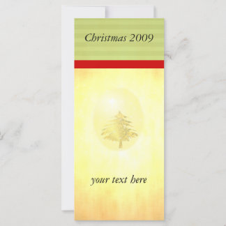 Gold Christmas Tree  Advertising Rack Card