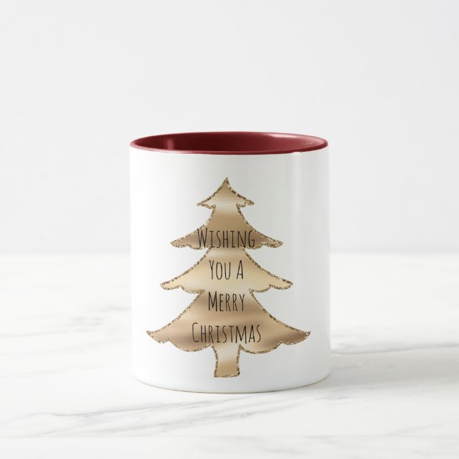 Gold Christmas Tree Mug (Center)