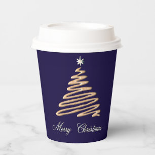 Gold Christmas Tree  Paper Cups