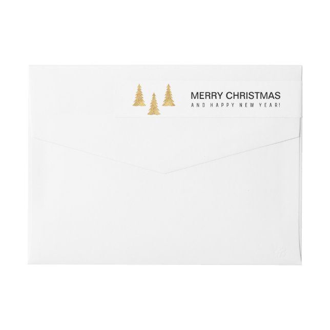 Gold Christmas Wrap Around Label (Back)