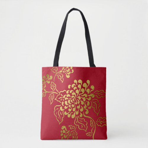 Gold Chrysanthemum on Any Color Tote Bag