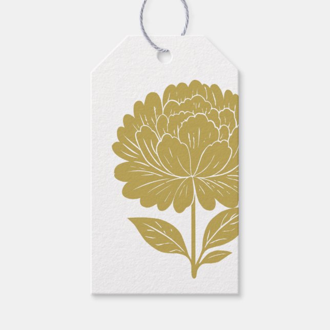 Gold Chrysanthemum Tag (Front)