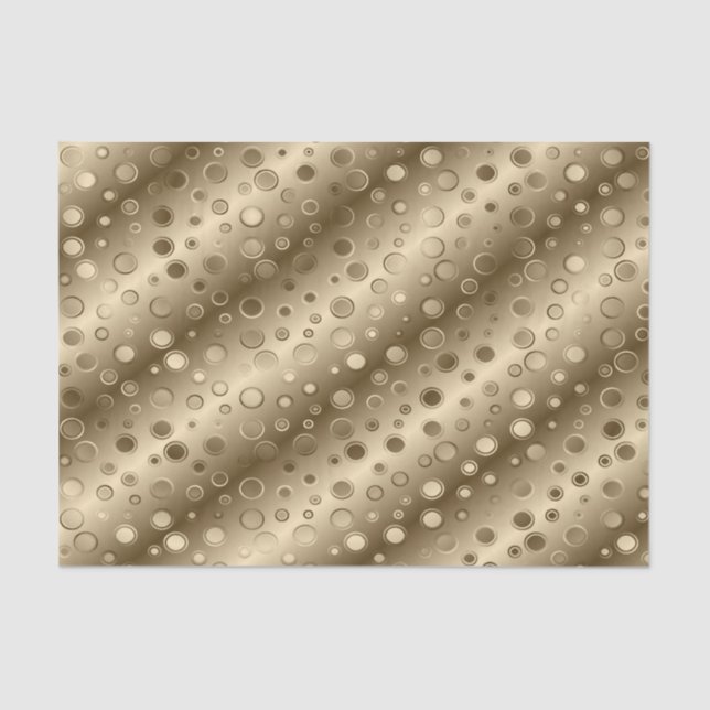 Gold Circle Champagne Bling tissue paper (Front)