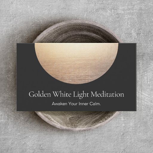 Customizable Gold Sphere EleGANT Minimalist Black Business Card Template