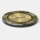 Gold Circle lace mandala with monogram Wireless Charger (Front 2)