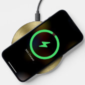 Gold Circle lace monogram Wireless Charger (Phone)