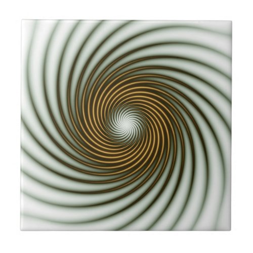 Gold Circle Spin Ceramic Tile