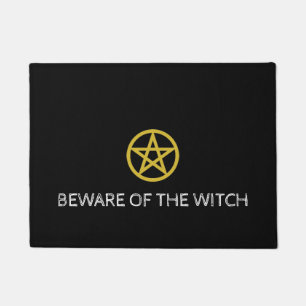 Gold Circled Pentagram Doormat