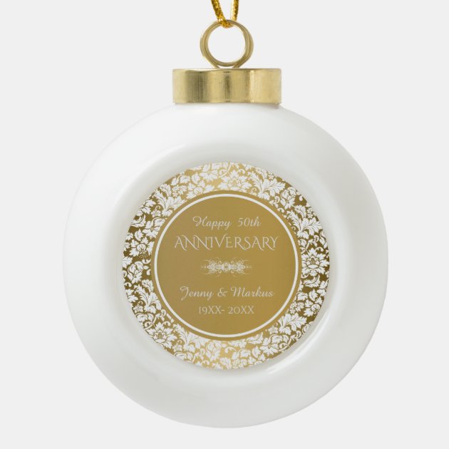 50th wedding anniversary christmas ornament