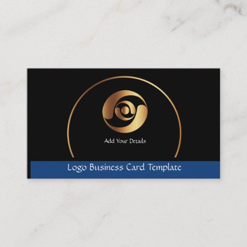 Gold Circles Corporate Logo _ Simple Gold Logo Business Card