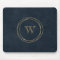 Gold Circles Dark Blue Monogram