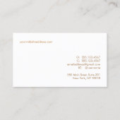 Gold Circles Embossed Look Business Card (Back)