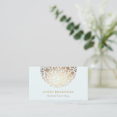 Gold Circles Embossed Look Business Card (Standing Front)