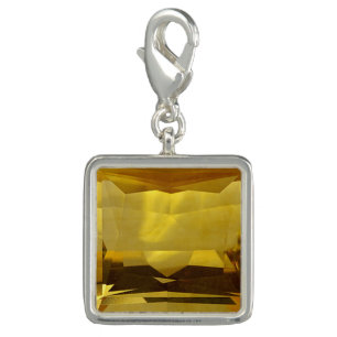 Gold Citrine Charm