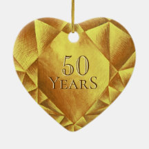 Gold Citrine Watercolor Heart Wedding Anniversary