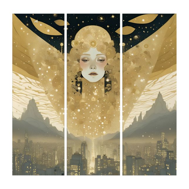 Gold City Angel Triptych (Front)