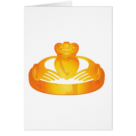 gold claddagh ring cards (Front)