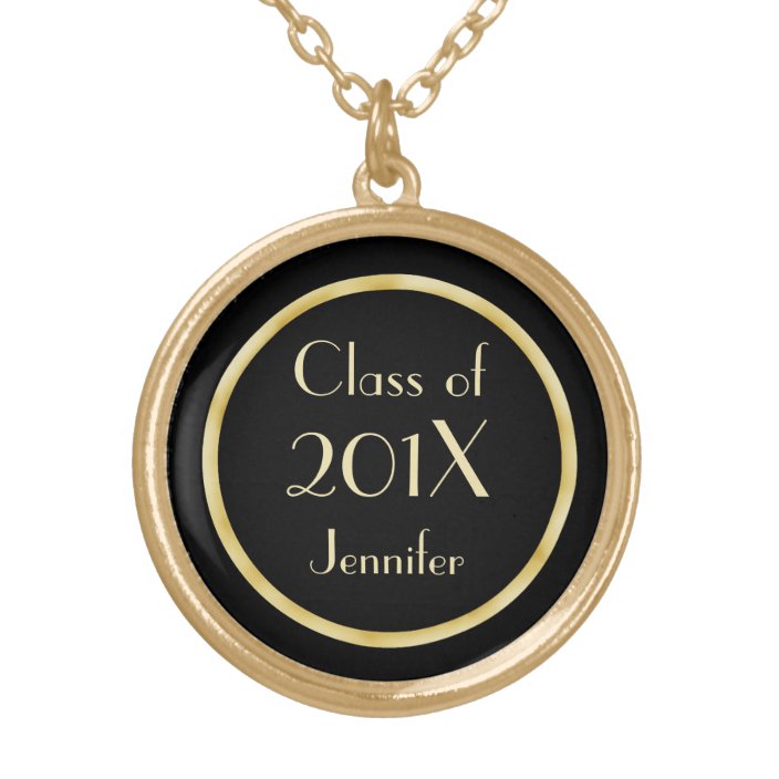 Gold Class Graduation Necklace | Zazzle.com