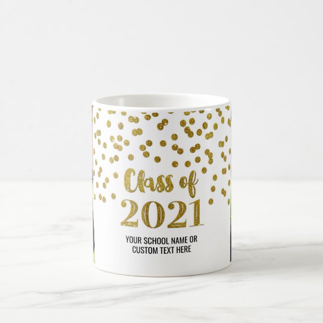 Gold Class of 2021 Photo Graduation Mug (Center)