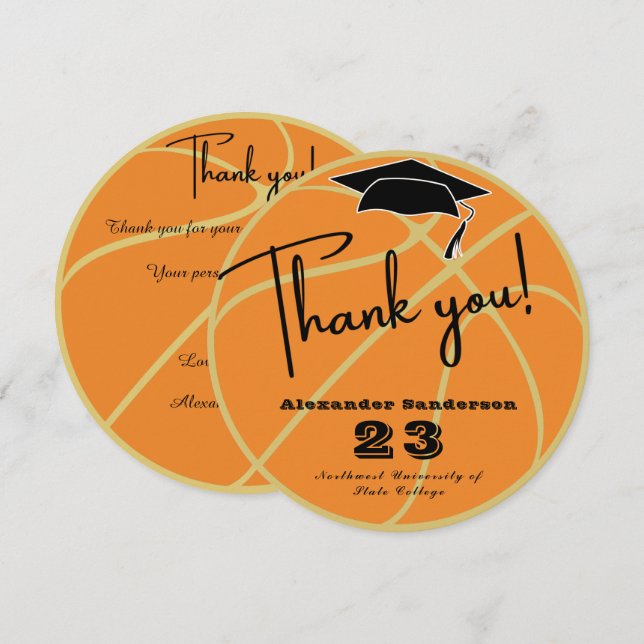 Gold Class of 2022 Basketball Ball Graduation (Front/Back)