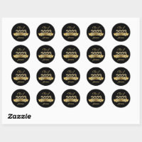 Gold Class of 2023 Graduation Sticker