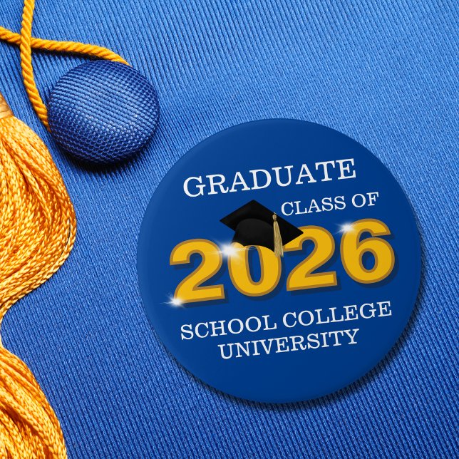Gold Class of 2026 Graduation Button (Creator Uploaded)