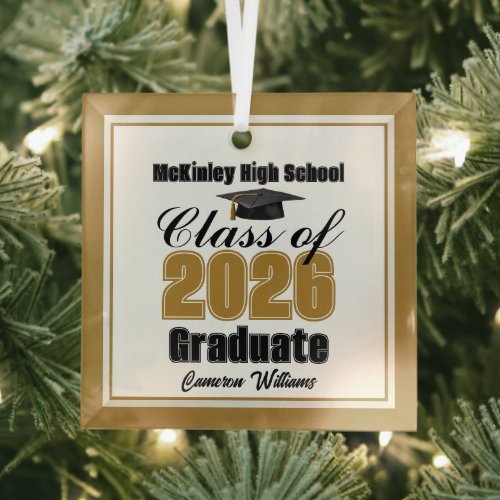 Gold Class of 2026 Graduation Custom Christmas