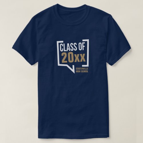 Gold Class Year Speech Bubble T_Shirt