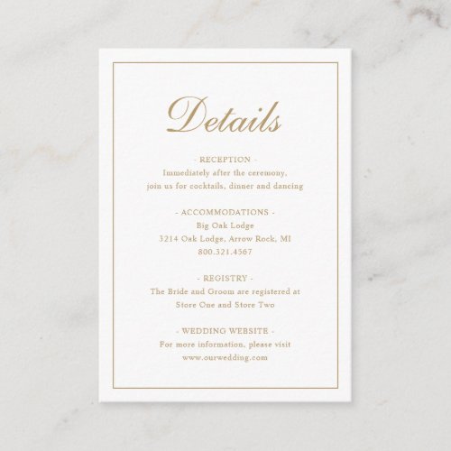 Gold Classic Elegant Wedding
