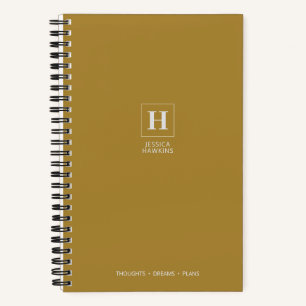 Gold Classic Monogram Notebook